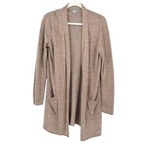 Barefoot Dreams Womens CozyChic Lite Knit Open Front Cardigan Sweater Size M Tan